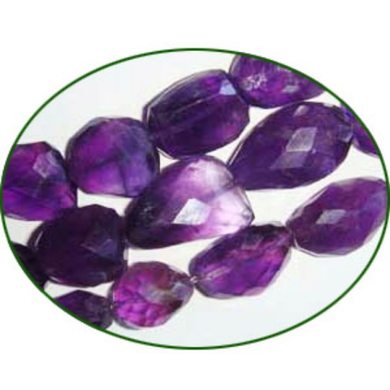 Picture of Fine Quality Amethyst Faceted Tumble, size: 12mm to 24mm