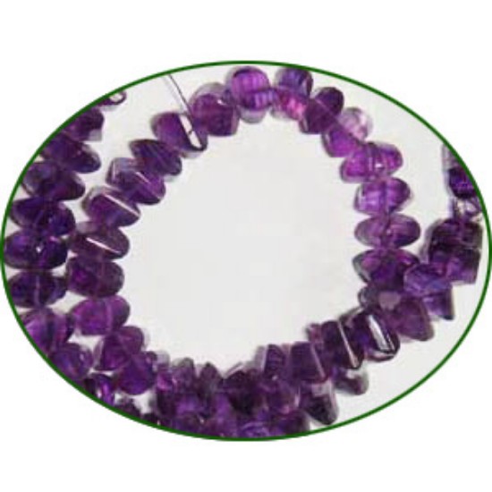 Picture of Fine Quality Amethyst Faceted Twisted Pillow, size: 7mm to 8mm