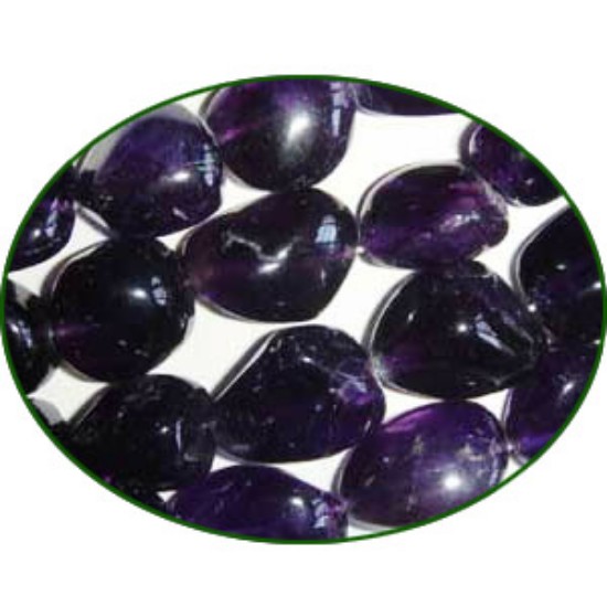 Picture of Fine Quality Amethyst Plain Tumble, size: 15mm to 25mm