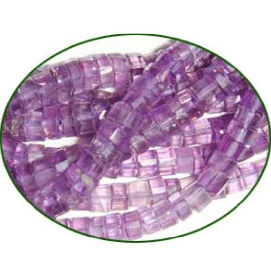 Picture of Fine Quality Amethyst Pink Faceted Tyre, size: 4mm to 5.5mm