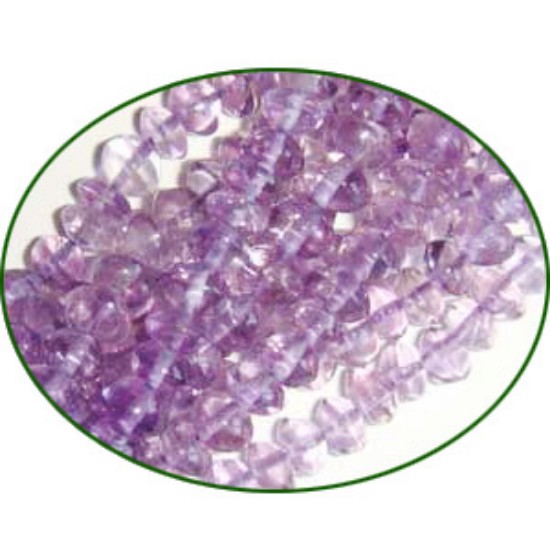 Picture of Fine Quality Amethyst Light Button, size: 4mm to 6mm