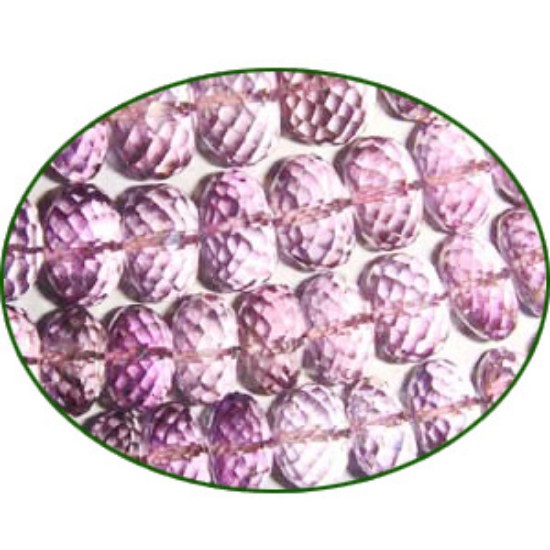 Picture of Fine Quality Amethyst Pink Faceted Roundel, size: 10mm to 13mm
