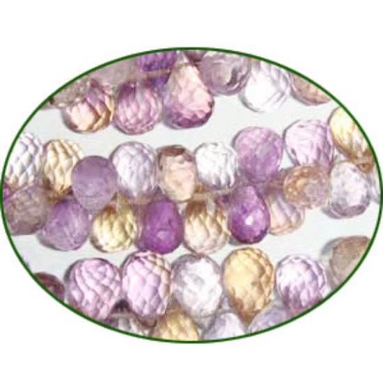 Picture of Fine Quality Ametrine Faceted Drops, size: 8mm to 10mm