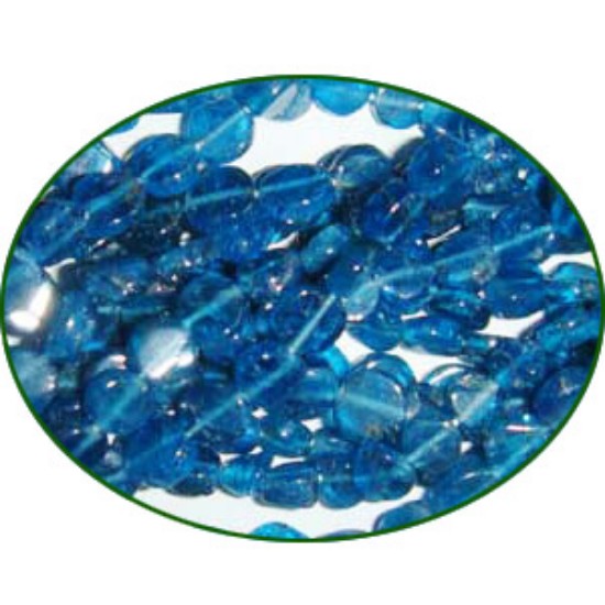 Picture of Fine Quality Blue Apatite Plain Coin, size: 4mm to 6mm