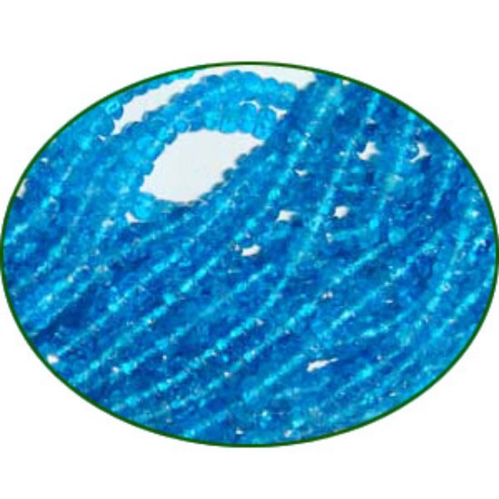 Picture of Fine Quality Neon Apatite Faceted Roundel, size: 3mm to 3.5mm