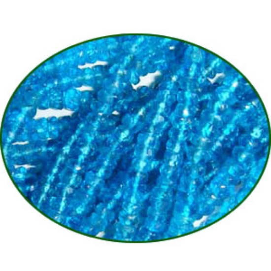 Picture of Fine Quality Sea Green Apatite Faceted Roundel, size: 3mm to 3.5mm