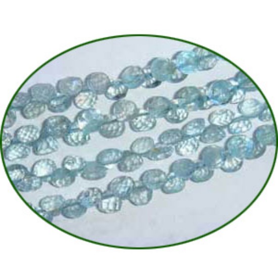 Picture of Fine Quality Aquamarine Faceted Onion, size: 4mm to 5mm