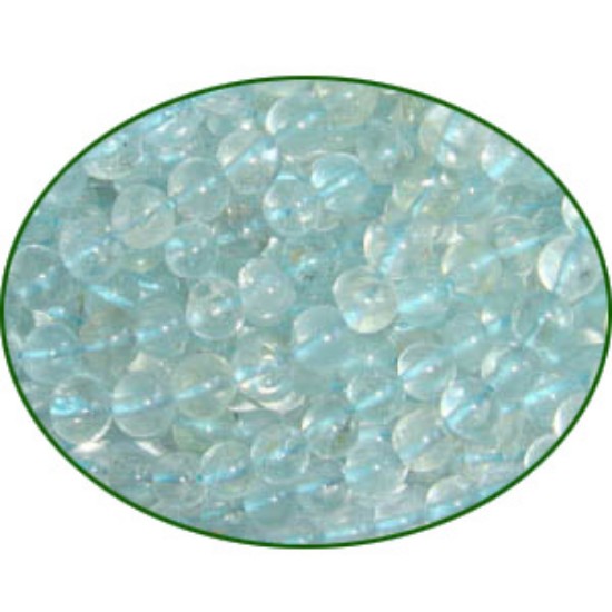 Picture of Fine Quality Aquamarine Dyed Plain Round, size: 5mm