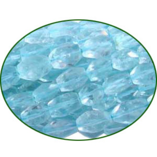 Picture of Fine Quality Aquamarine Dyed Faceted Oval, size: 5x7mm to 6x8mm