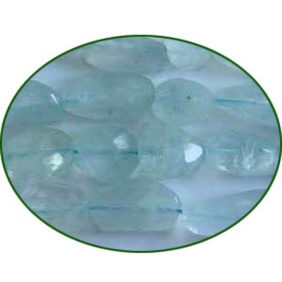 Picture of Fine Quality Aquamarine Faceted Tumble, size: 15 mm to 25mm