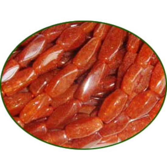 Picture of Fine Quality Aventurine Red Faceted Brick, size: 5x10mm to 5x13mm