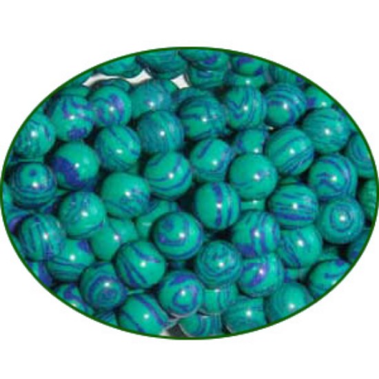 Picture of Fine Quality Azurite Manmade Plain Round, size: 8mm