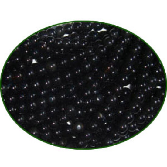 Picture of Fine Quality Black Stone Plain Round, size: 4mm
