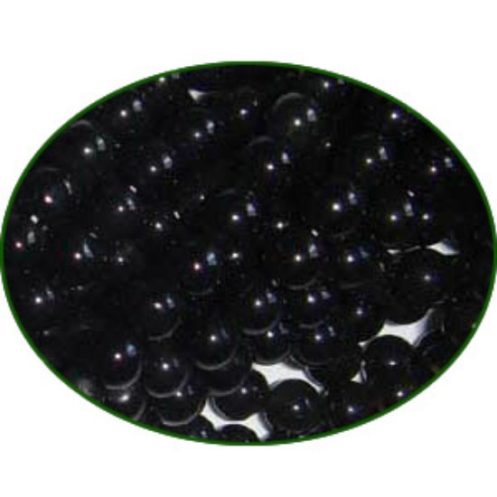 Picture of Fine Quality Black Stone Plain Round, size: 6mm
