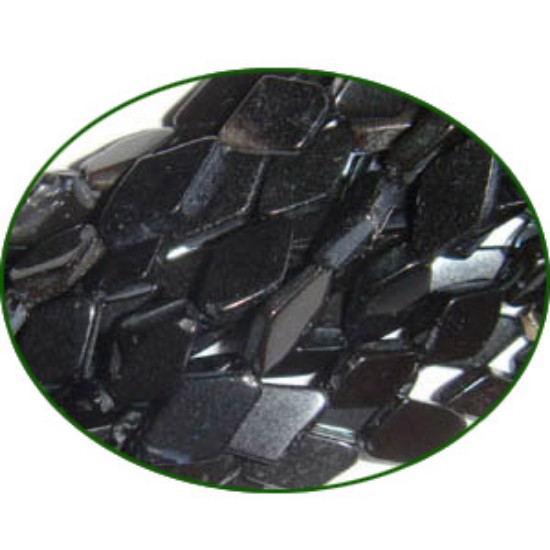 Picture of Fine Quality Black Stone Plain Diamond, size: 6x8mm to 6x12mm