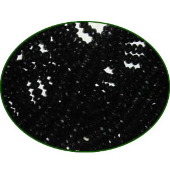 Picture of Fine Quality Black Stone Faceted Roundel, size: 3.5mm to 4mm