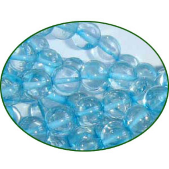 Picture of Fine Quality Blue Topaz Dyed Plain Round, size: 8mm
