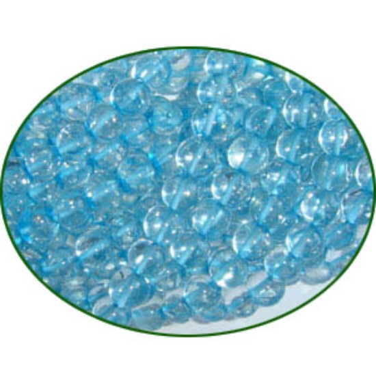 Picture of Fine Quality Blue Topaz Dyed Plain Round, size: 6mm