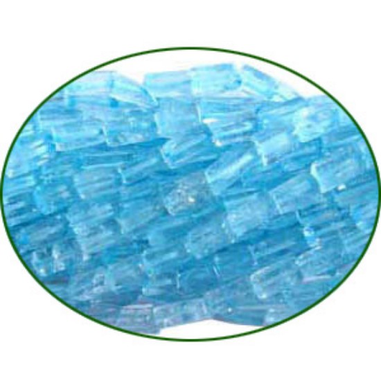 Picture of Fine Quality Blue Topaz Dyed Plain Brick, size: 4x7mm to 4x9mm