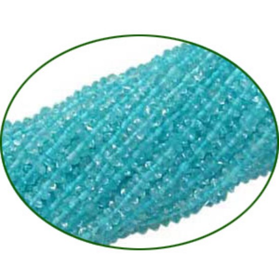 Picture of Fine Quality Blue Topaz Dyed Button, size: 4mm to 5mm