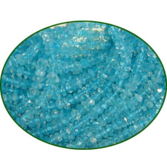 Picture of Fine Quality Blue Topaz Dyed Faceted Roundel, size: 4mm to 4.5mm