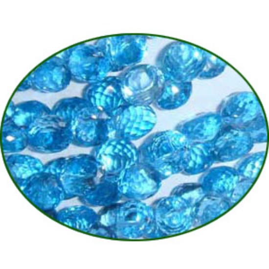Picture of Fine Quality Swiss Blue Topaz Faceted Onion, size: 5mm to 6mm