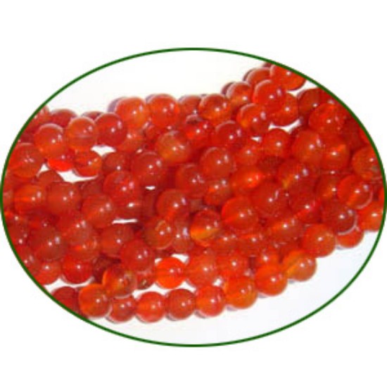 Picture of Fine Quality Carnelian Plain Round, size: 4mm