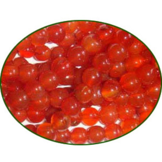 Picture of Fine Quality Carnelian Plain Round, size: 6mm