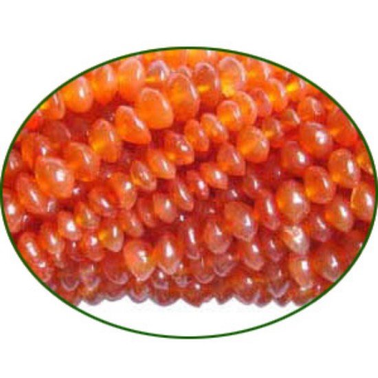 Picture of Fine Quality Carnelian Plain Button, size: 4mm to 6mm