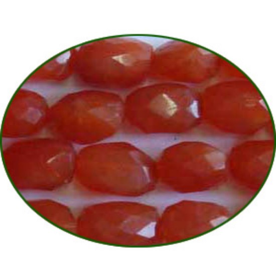 Picture of Fine Quality Carnelian Faceted Tumble, size: 15mm to 25mm