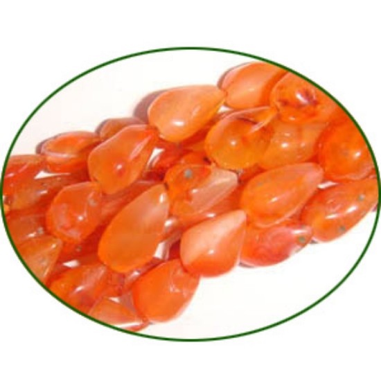 Picture of Fine Quality Carnelian Plain Top Drill Drops, size: 7mm to 10mm