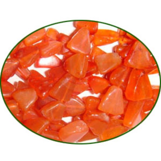 Picture of Fine Quality Carnelian Plain Triangle, size: 6x6mm to 7x9mm
