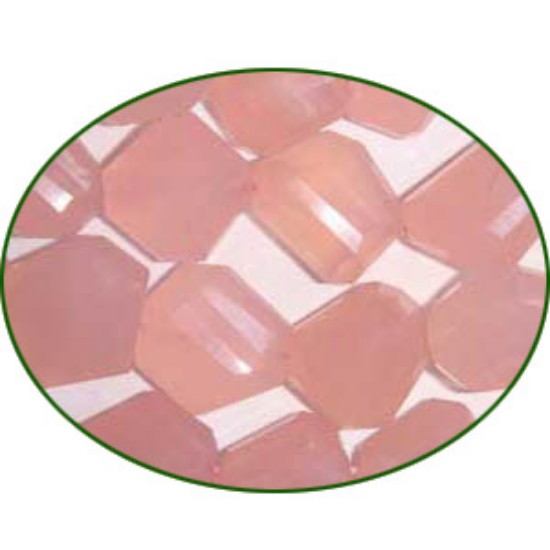 Picture of Fine Quality Chalcedony Rose Fine Faceted Tumble, size: 15mm to 25mm