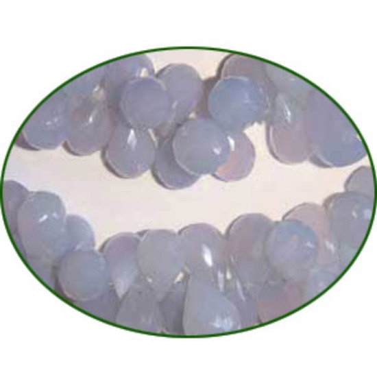Picture of Fine Quality Chalcedony Natural Faceted Drops, size: 11mm to 16mm