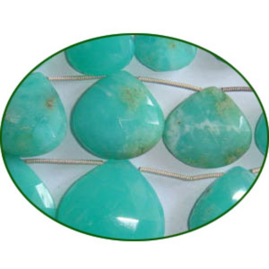 Picture of Fine Quality Chrysoprase Faceted Heart, size: 13mm to 26mm