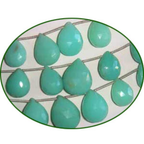 Picture of Fine Quality Chrysoprase Faceted Pears, size: 7x9mm to 12x18mm