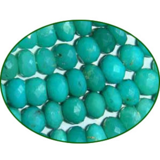 Picture of Fine Quality Chrysoprase Shaded Faceted Roundel, size: 7mm to 8mm
