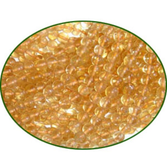Picture of Fine Quality Citrine Plain Round, size: 4mm