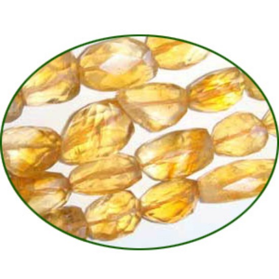 Picture of Fine Quality Citrine Faceted Tumble, size: 10mm to 18mm