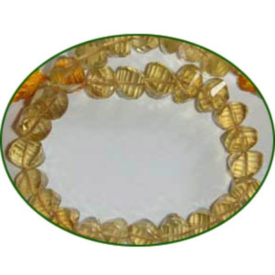 Picture of Fine Quality Citrine Faceted Twisted Pillow, size: 7mm to 8mm