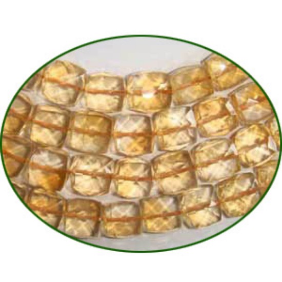 Picture of Fine Quality Citrine Faceted Box, size: 6x6mm to 8x8mm