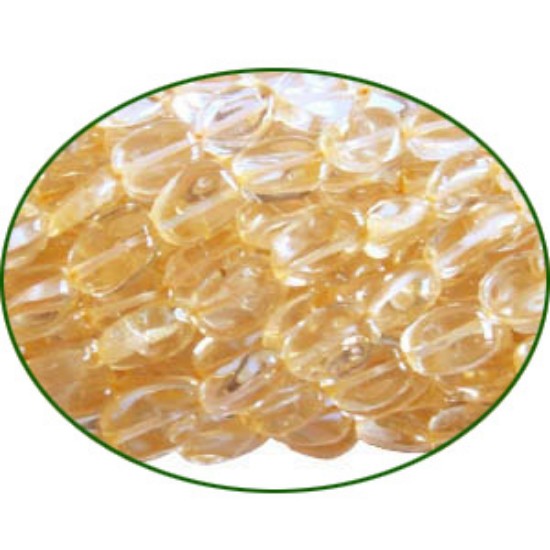 Picture of Fine Quality Citrine Dyed Plain Oval, size: 6x8mm to 8x10mm