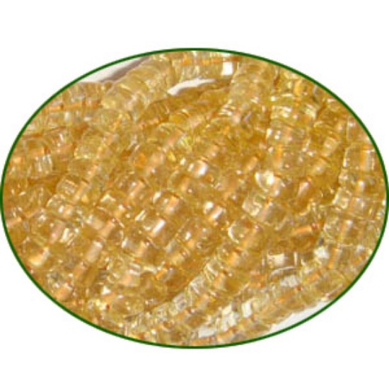 Picture of Fine Quality Citrine Dyed Plain Tyre Wheel, size: 5mm to 7mm