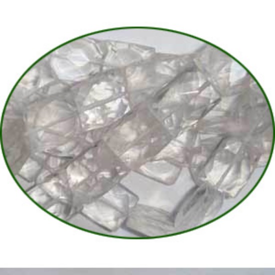 Picture of Fine Quality Crystal Faceted Chiclet, size: 8x8mm to 8x11mm