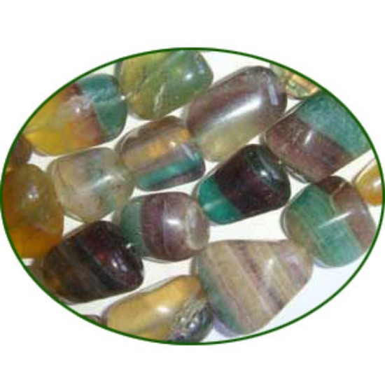 Picture of Fine Quality Fluorite Multi Plain Tumble, size: 12mm to 25mm