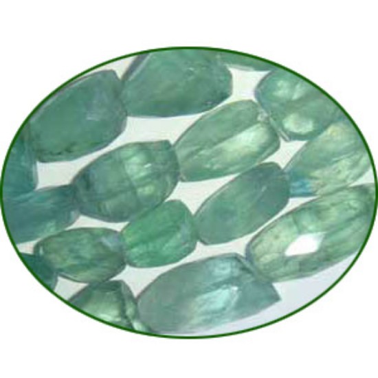Picture of Fine Quality Fluorite Green Faceted Tumble, size: 10mm to 15mm