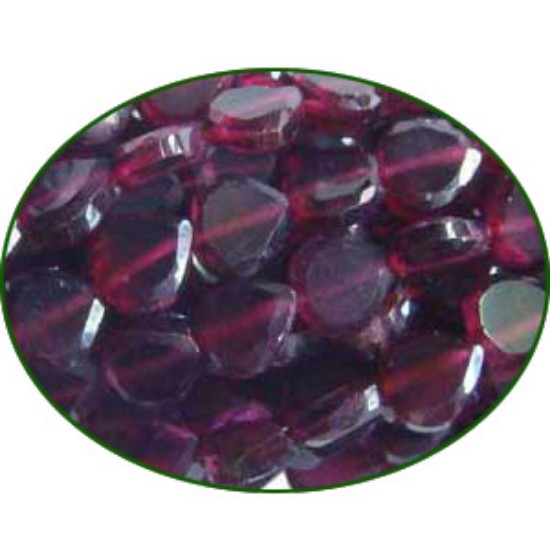 Picture of Fine Quality Garnet Faceted Flat Heart, size: 3x5mm to 5x7mm