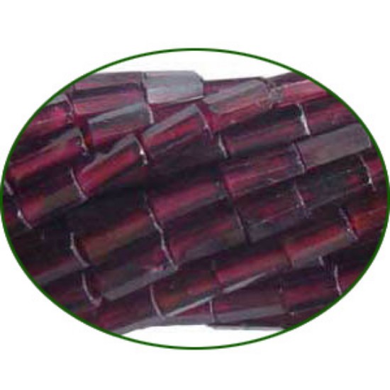 Picture of Fine Quality Garnet Faceted Tube, size: 7mm to 10mm