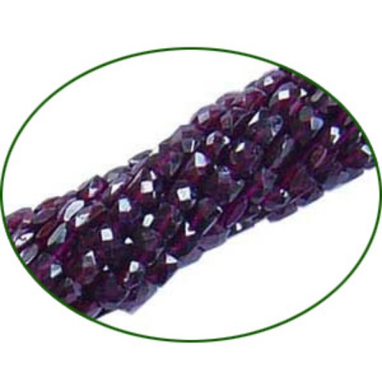 Picture of Fine Quality Garnet Faceted Chicket, size: 4x6mm to 4x8mm