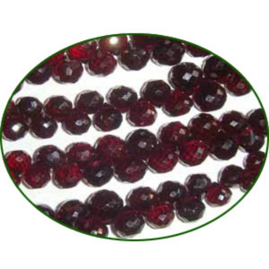 Picture of Fine Quality Garnet Faceted Onion, size: 4mm to 6mm